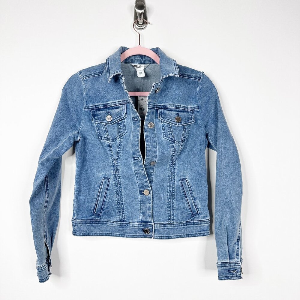 NWT White House Black Market Slim Trucker Denim Jacket Sorelle Original #A1711 - Picture 5 of 12